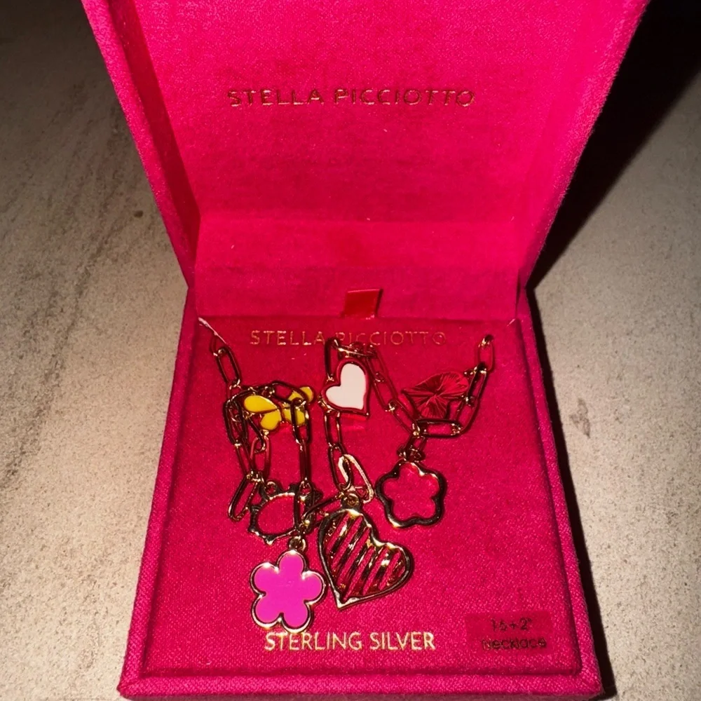 🩷Heart charm necklace-sterling silver